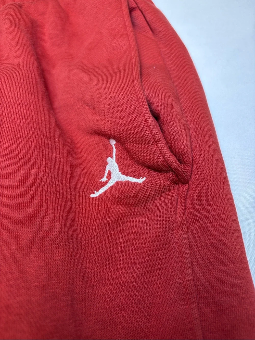 Jordan Jumpman Fleece Jogger Sweatpants Workout Lounge Men Large Rust Red Orange